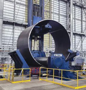 Faccin: Sturdy Plate Rolls for Offshore Foundation Manufacturing